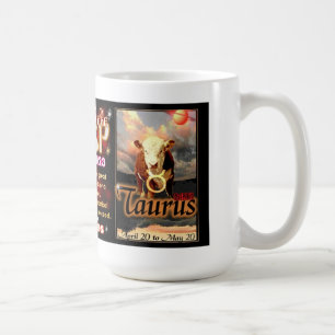 Mug Tranchant de zodiaque de Taureau de Bélier grande