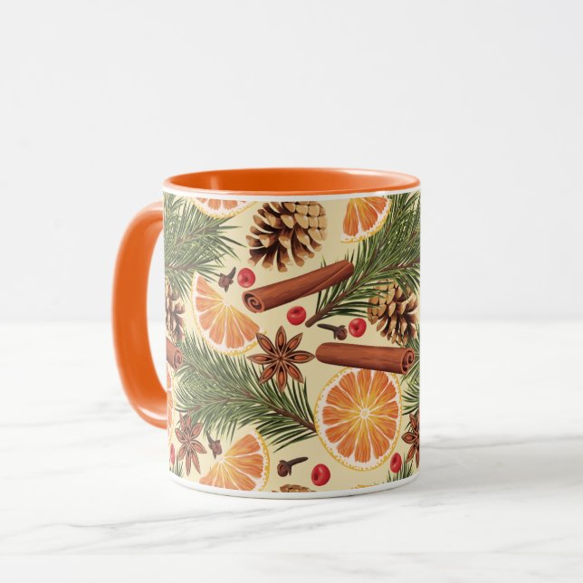 Mug Tranches Et Épices Oranges (Devant gauche)