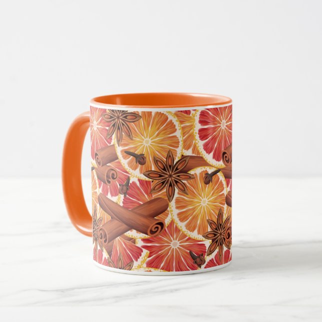 Mug Tranches Et Épices Oranges (Devant gauche)