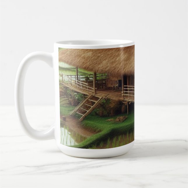 Mug Tranquille Terrasse De Riz Paysage (Gauche)
