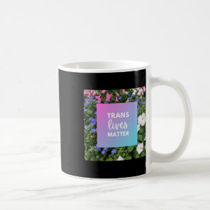 Mug Trans vit la typographie florale
