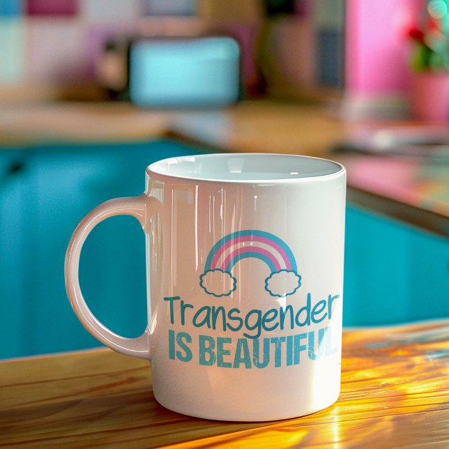 Mug Transgenre est bel arc-en-ciel (Créateur téléchargé)