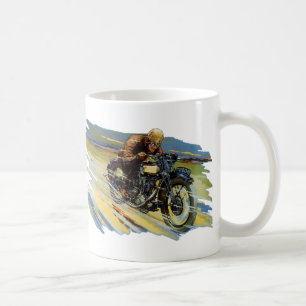 Mug Transport de voyage vintage, moto de course
