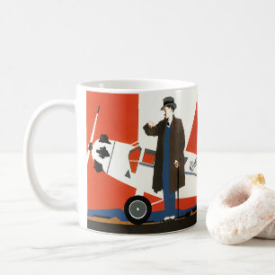 Mug Transport vintage, Avion à hélice et pilote