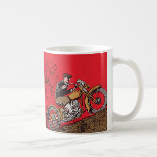 Mug Transport vintage, Motocycliste antique