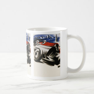 Mug Transport vintage, voitures de course de sport en 