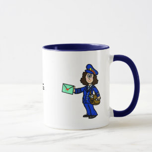 Mug Transporteur de courrier féminin Nom personnalisé 