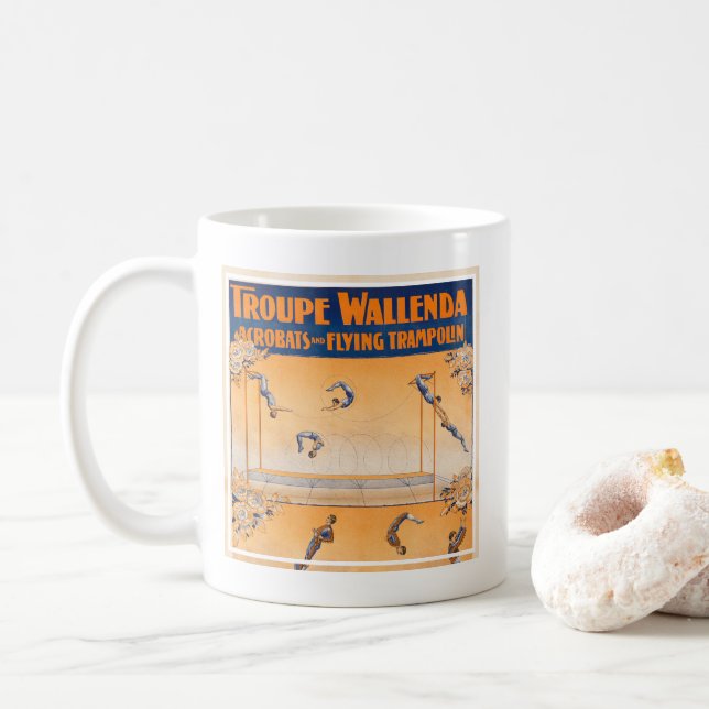 Mug Trapeze, acrobates Et Trampoline Volante (Avec donut)