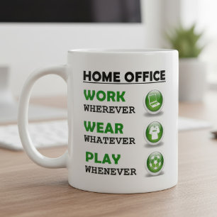 Mug Travail à domicile Bureau drôle