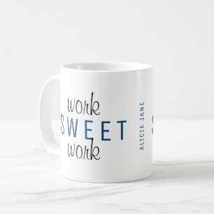 Mug Travail amusant du travail à domicile typographie 