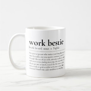 Mug Travail Bestie Définition Travail meilleur ami Cow