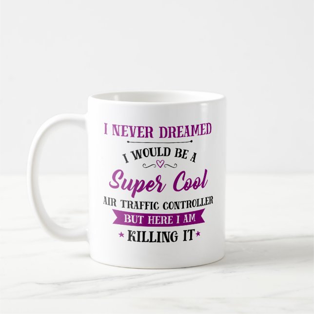 Mug Travail Dream du contrôleur de la circulation aéri (Gauche)