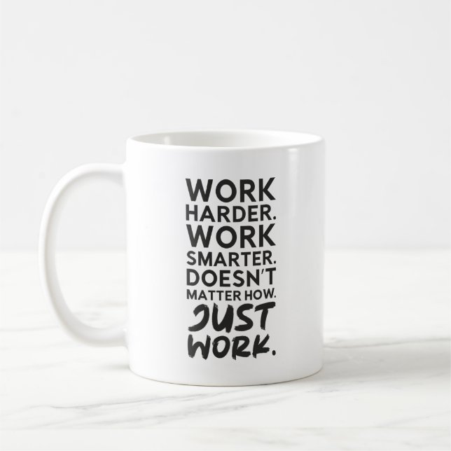 Mug Travail - Gymnase, Hustère, Succès, Motivation (Gauche)
