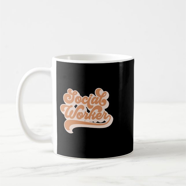 Mug Travail Social Rétro Pour Travailleur Social (Gauche)