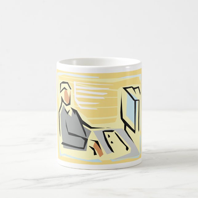 Mug Travailler Dans Une Musique D'Ordinateur (Créateur téléchargé)