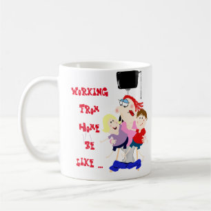Mug Travailler Drôle À La Maison Avec Les Enfants Mum 