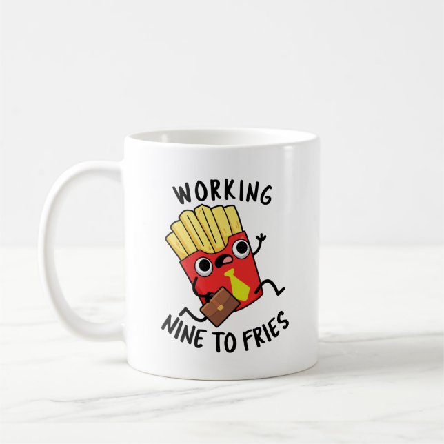 Mug Travailler Neuf Pour Fries Amusants Français Fries (Gauche)