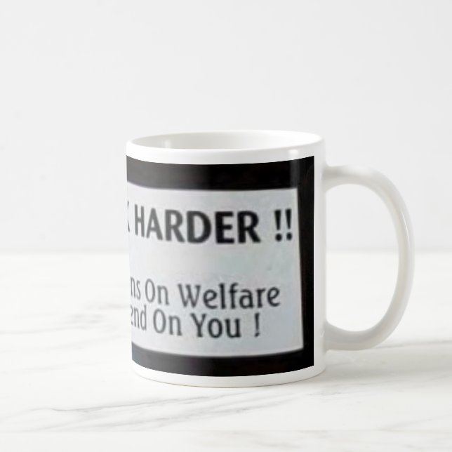 Mug travailler plus dur (Droite)