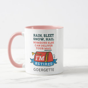 Mug Travailleur postal à la retraite Facteur personnal