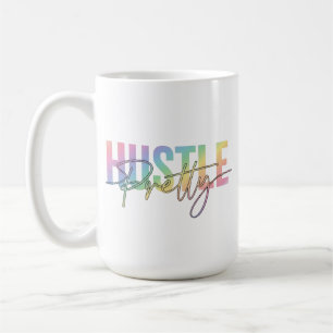 Mug Travaillez Joli Typographie Arc-en-ciel Pastel Fém
