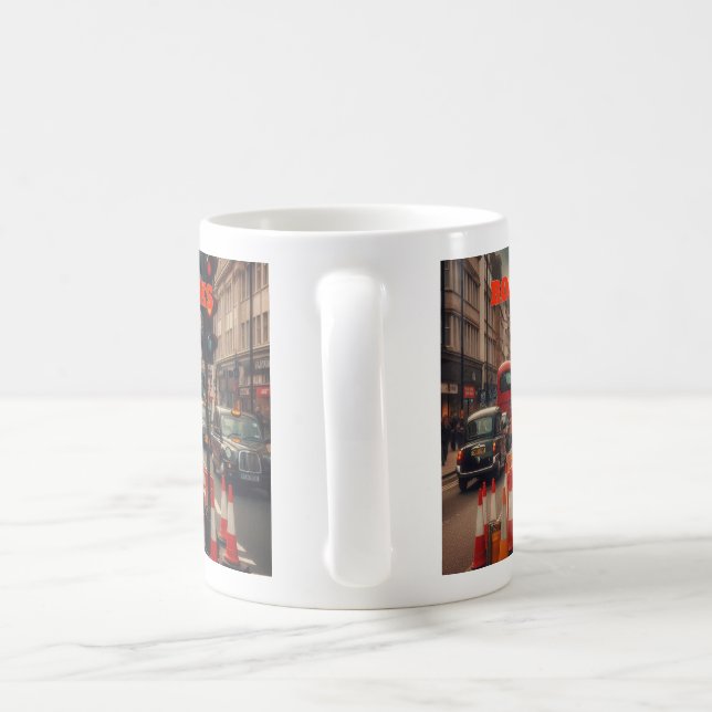 Mug Travaux routiers à Londres (Poignée)