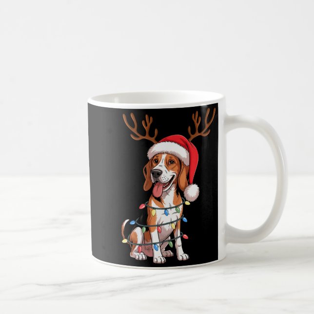 Mug Treeing Walker Coonhound Dog Christmas Lights Sant (Droite)