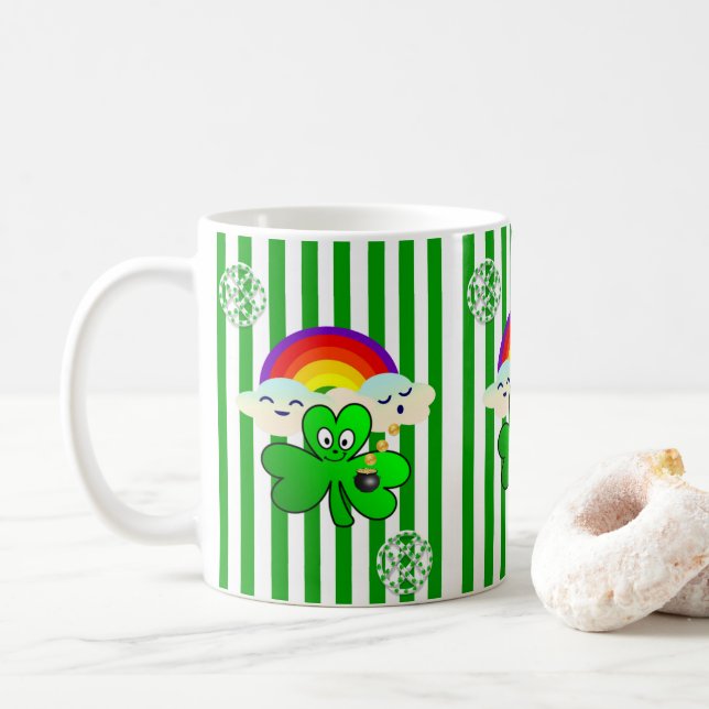 Mug Trèfle de la Saint-Patrick (Avec donut)