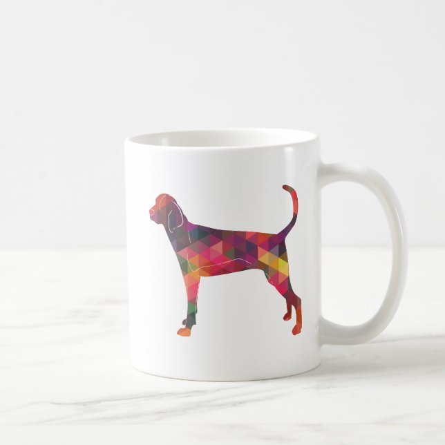 Mug Trek Walker Coonhound Silhouette géométrique (Droite)