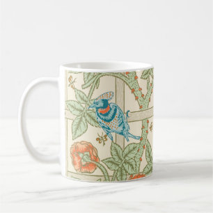 Mug Trellis William Morris Oiseaux floraux à motifs