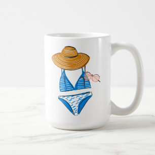 Mug Trempez le soleil - maillot de bain bleu 2