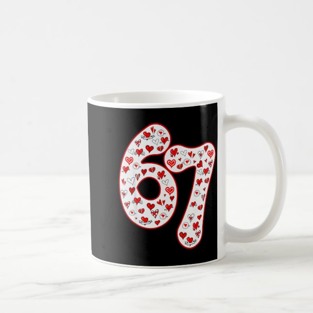 Mug Trendy 6 7 Meme Six Seven Valentines Day 6 7  (Droite)