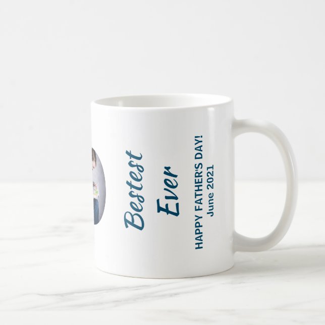 Mug Trendy DAD Transparent Meilleur Papa Jamais 3 Phot (Droite)