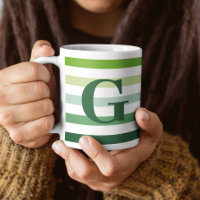 Trendy Green Stripes avec Monogramme