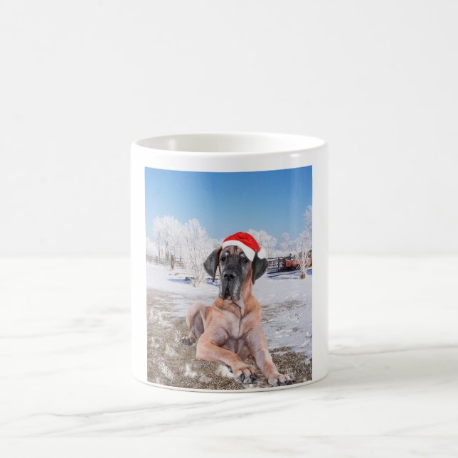 Mug Très Beau Chien Danse Assis Dans Le Casquette De N (Centre)