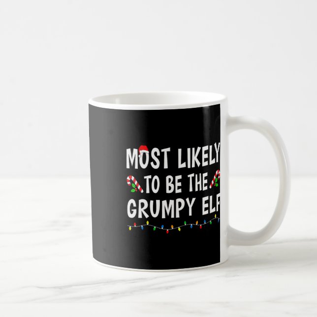 Mug Très Probable D'Être L'Elf Grumpy Xmas Famille Drô (Droite)