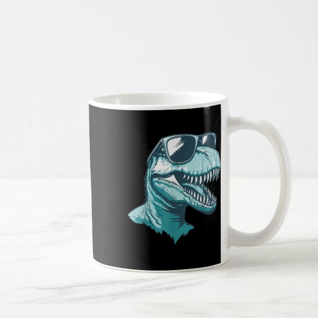Mug Trex Dinosaur Dino Portant Des Sungles Drôle Graph (Droite)