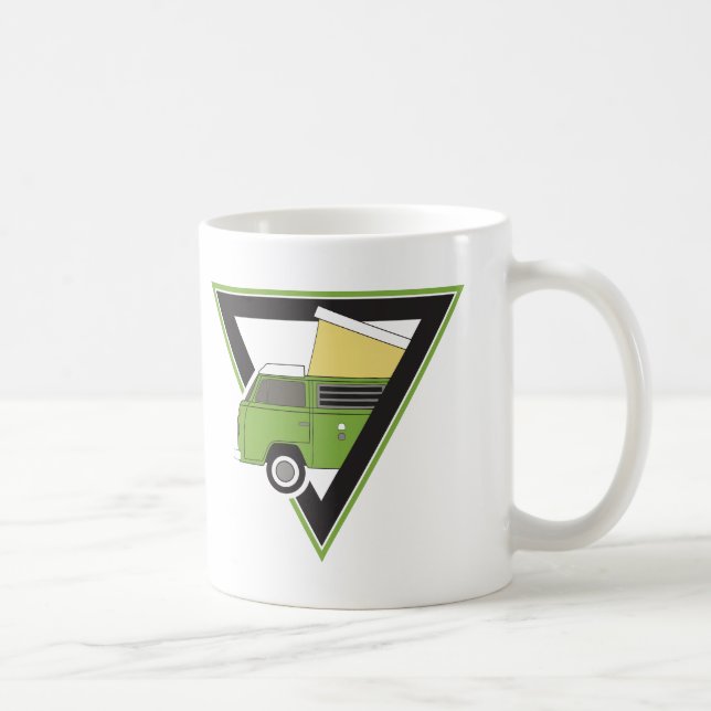 Mug triangle classique camper vert camper van (Droite)