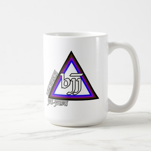 Mug Triangle de Jiu Jitsu BJJ de Brésilien de progrès (Droite)