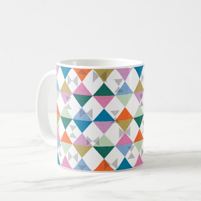 Mug Triangles colorés des années 80 (Devant gauche)