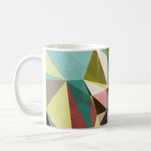 Mug Triangles Colorés, Formes géométriques Abstraites.