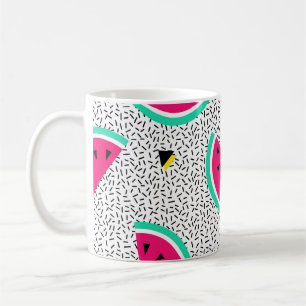 Mug Triangles de pastèque : texture rétro estivale.