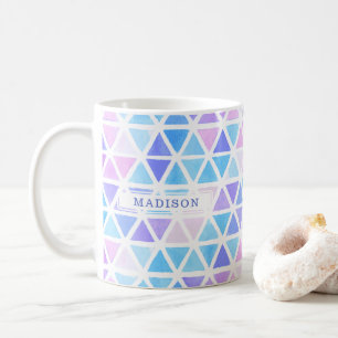 Mug Triangles géométriques Abstraits - tons pastel Coo