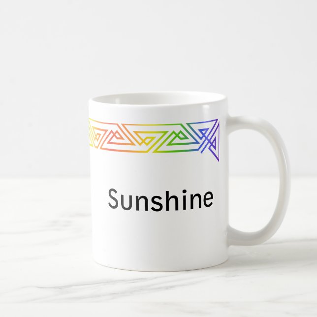 Mug Triangles géométriques arc-en-ciel Musique personn (Droite)