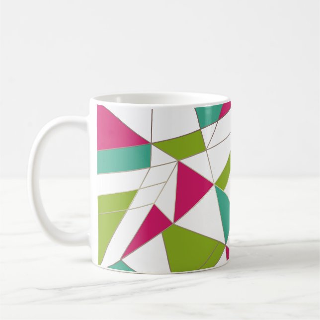 Mug Triangles mode géométrie d'impression abstraite (Gauche)