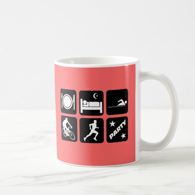 Mug Triathlon drôle (Droite)