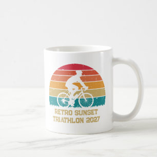 Mug Triathlon personnalisé Cyclisme Rétro Coucher de s