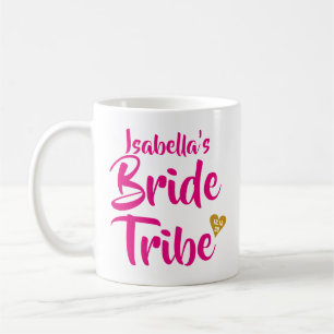 Mug Tribu de la Mariée Or Date Cœur Personnalisé