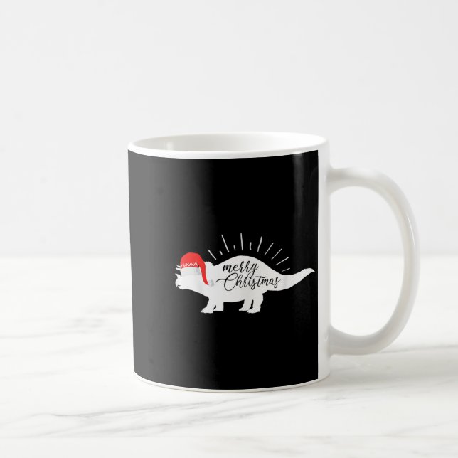 Mug Triceratops Merry Christmas Funny Dinosaur  (Droite)