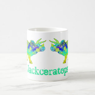 Mug Tricératops psychédéliques Dinosaur art Jack Aj