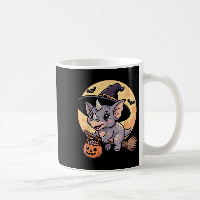 Mug Tricératops Witch Casquette Citrouille Halloween C (Droite)
